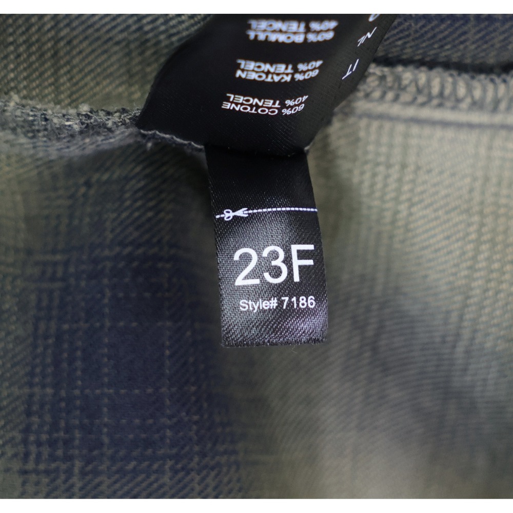 Kuhl Dillingr Flannel Shirt Mens Large Olive Green Black Plaid 7186 - Picture 6 of 11